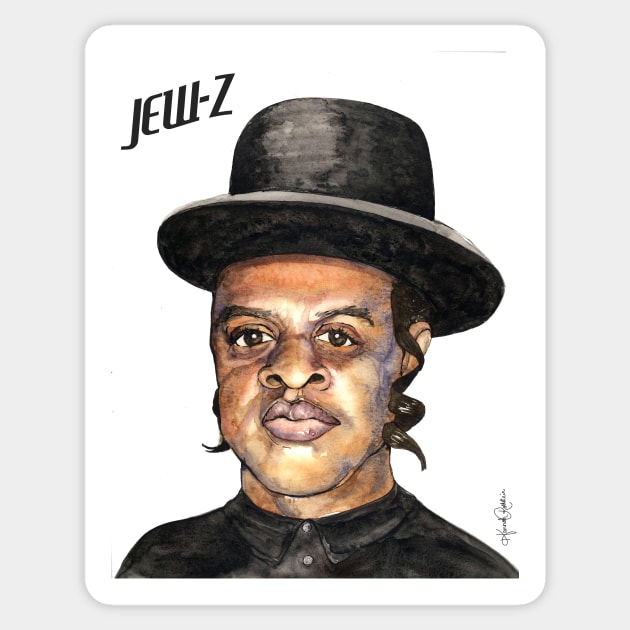 Jew-Z Hanukkah Print Sticker by HRothstein